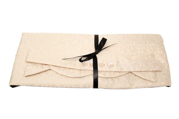 Cream Vine Cummerbund + Bow Tie Set