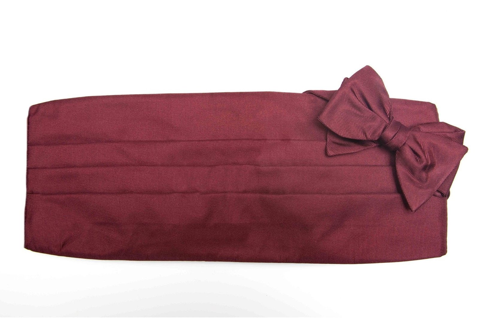 Wine Faille Cummerbund + Bow Tie Set